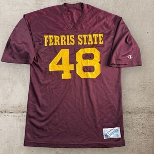 Vintage Ferris State University Football Jersey Mens Large Champion Bulldogs 90s
